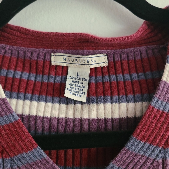 Y2k Era Ribbed Long Sleeve Top L - Picture 5 of 5